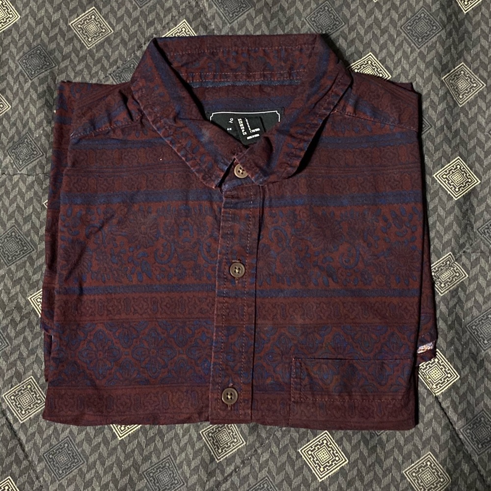 Modern Geometric Pattern Button Up